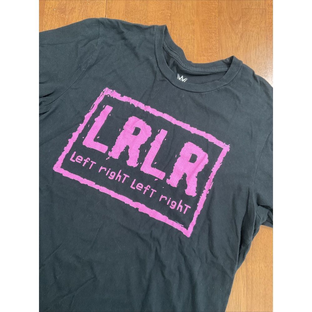 WWE Left Right Left Right Black Unisex Large L Cotton Tshirt